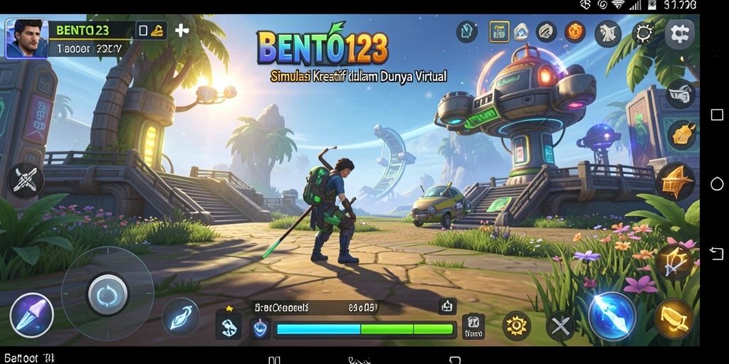 Screenshot dari gameplay BENTO123 menampilkan kreativitas pengguna dalam simulasi.