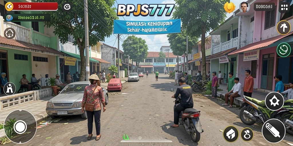 Tampilan gameplay BPJS777 menampilkan simulasi kehidupan yang realistis.