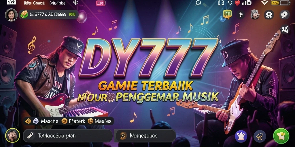 Screenshot DY777 menampilkan gameplay seru dengan berbagai lagu.