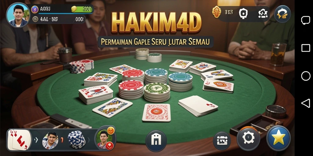 Tampilan gameplay HAKIM4D yang penuh aksi Gaple.