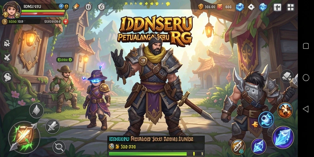 Tampilan mendebarkan dari pertarungan dalam game RPG IDNSERU.