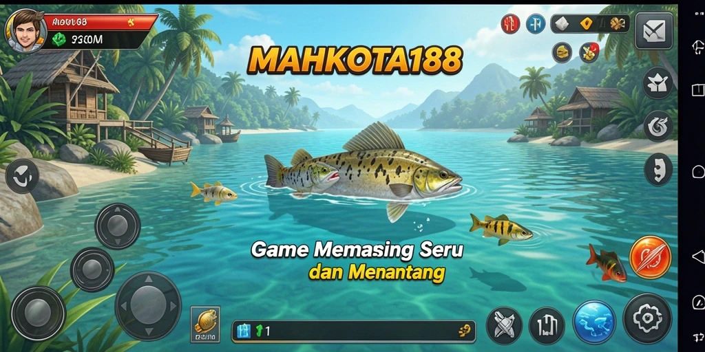 Tangkapan ikan yang besar dalam gameplay memancing di MAHKOTA188.