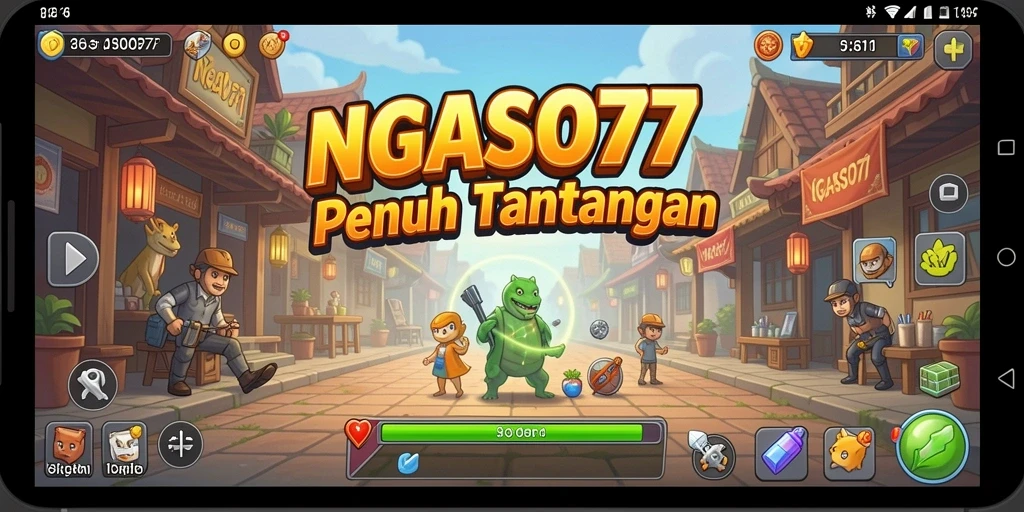 Screenshot gameplay yang menampilkan elemen menarik dari NGASO77.