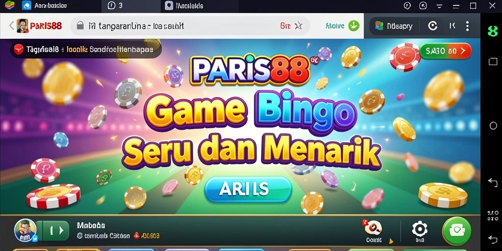 Tampilan menarik dari gameplay Bingo di PARIS88.