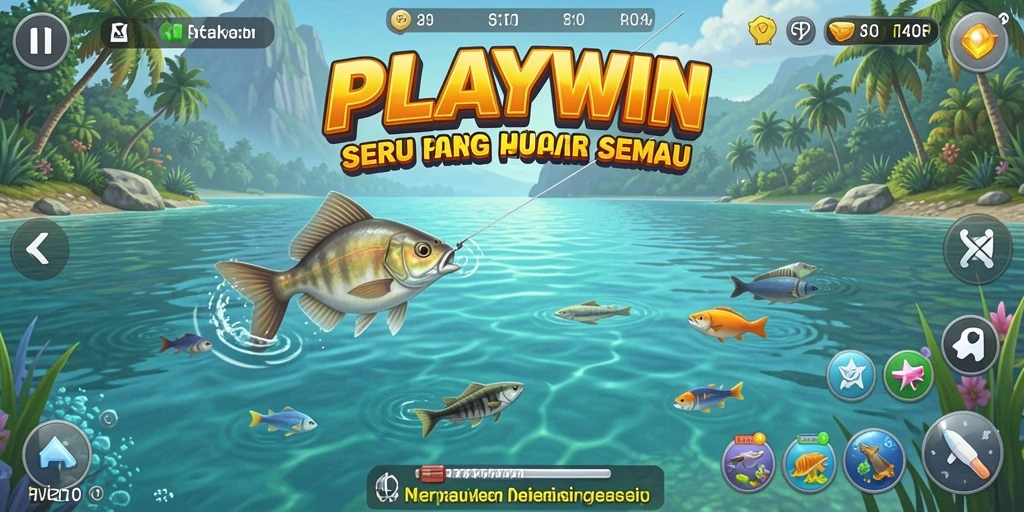Tampilan gameplay memancing yang seru dan menantang di PLAYWIN.