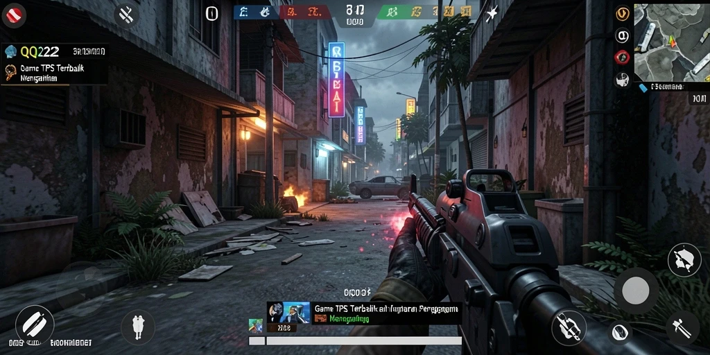 Gameplay menegangkan dalam QQ222 dengan aksi tembak-menembak.