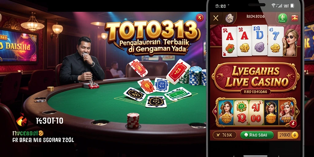Tampilan gameplay TOTO313 dengan dealer profesional dalam aksi Live Casino.